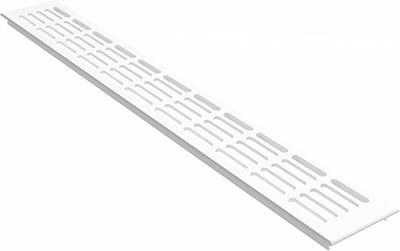 Aluminium Ventilatie Rooster Wit RAL9016 - 80mm Breed - Diverse Lengtes