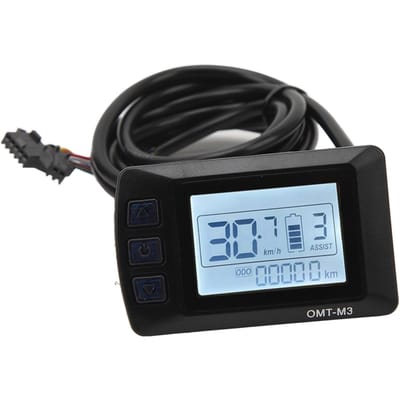24V 36V 48V Vélo Électrique Écran LCD Panneau de Contrôle avec Connecteur SM Étanche LCD M3 Écran LCD de Trottinette Électrique gray