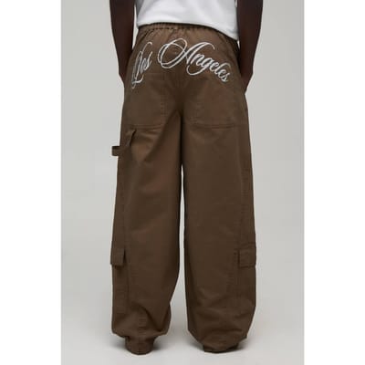 Baggy Fit Cargo Broek Met LA Gusset | Tobacco | Size 28