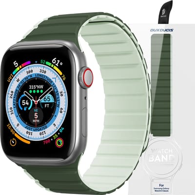 Magnetische - Apple - Watch SE, 8, 7, 6, 5, 4, 3, 2, - 1 - (41, - 40, - 38 - mm) - Dux - Ducis-band - (LD-versie) - groen