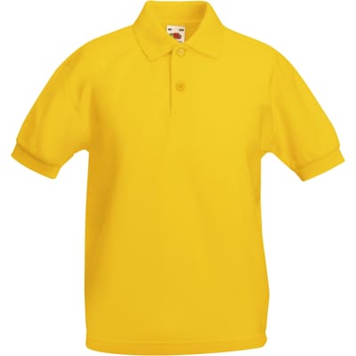 Fruit of the Loom Kinderen/Kinderen Unisex 65/35 Pique Polo Shirt (Zonnebloem Geel)
