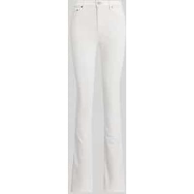 slim fit bootcut jeans van katoenmix