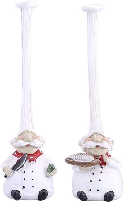Dailygoods- Chef-kok Figuur Creatief Ontwerp - Hars Decoratie - Miniatuur Ornament - Huisdecoratie - Cadeau Voor Keukenliefhebbers - Milieuvriendelijk en Duurzaam
