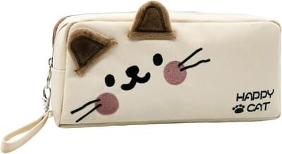 Grote Pennenhouder Meisjes met 3 Vakken - Katten Design - School & Kantoor