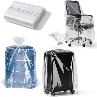 SnelShoppen - 3x Extra Grote Heldere Plastic Opbergzakken 100x150cm - Stevige Opbergzakken voor Kleding, Dekbedden, Koffers - Ruime Opbergtassen voor