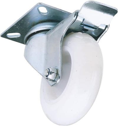 Zwenkwiel met Vaste Plaatsbevestiging Nylon – 75 mm – 100 kg Draagkracht