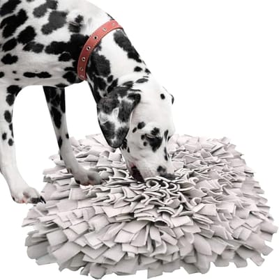 Famanu – Pet Training Snuffling Mat Langzame Voeding Hund Puzzel Foerageren Vaardigheid (45 x 45 cm - Grijs-2)