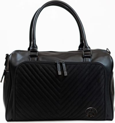 Isoki luiertas Double Zip - Diagonal Quilted - Midnight - Zwart