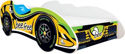 Kinderbed Formule 1 Auto Thema Bed met Matras - 70x140 cm