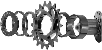 Single-Speed Freewheel - Vrijloop Tandwiel - Fiets Omzetten - CNC Aluminiumlegering - 16T - Zwart