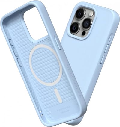 Rhinoshield Solidsuit Hoesje Geschikt voor Apple iPhone 15 Pro Max | Compatibel met MagSafe | Shockproof Back Cover | Glacier Blue