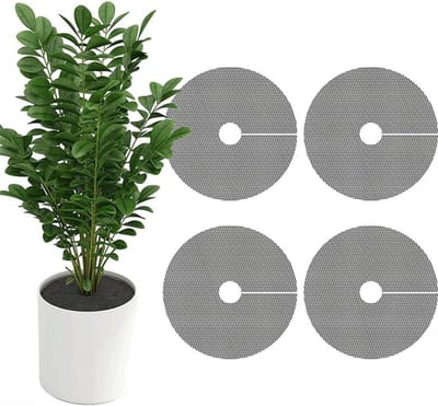 Snijbare plantenpot roosters - Bodembedekkers potten - Planten beschermen - Aanpasbaar PE-gaas - 10 stuks - Zwart