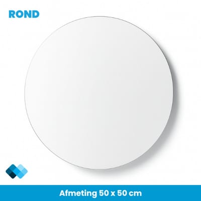 Plakspiegel Rond 50x50 cm – Ronde plakspiegel – Zelfklevend – Acryl – Wandspiegel - Plakspiegel groot