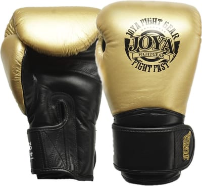 Joya Thailand - Fight Fast Kickbokshandschoenen - Leer - Goud (Beschikbaar in verschillende maten)