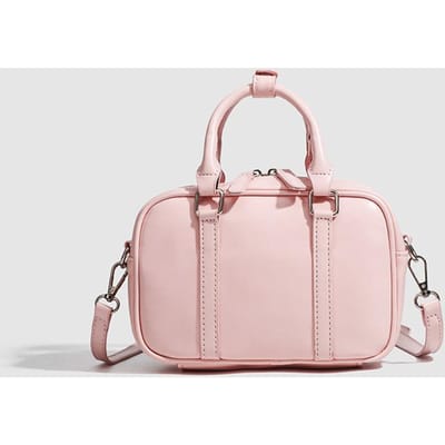 Niche Design One-shoulder Crossbody Boston Tas Dames Retro High-end Handheld Kleine Vierkante Tas roze