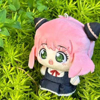Schattige Spy X Family Anya Pluche Rugzak Bedeltje Zacht Gevulde Anya Forger Pop Hanger Kawaii Anime Pluche Speeltje Meisjes Cadeautas Accessoire 10cm black