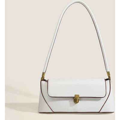 Niche Retro Onderarm Baguette Tas Vrouwelijk Effen Kleur Handrekening Schouder Schuin Overdwars Middeleeuwse Tas