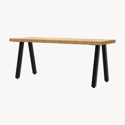 Stalen onderstel Heustreu set van 2 tafelpoot 45x40 cm zwart [en.casa]