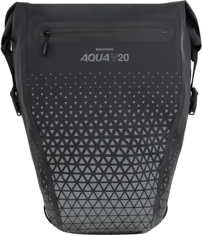 Oxford Aqua V20 Enkele Fietstas – 20 Liter – 100% Waterdicht – PVC Tarpaulin Bagagedragertas – Zwart