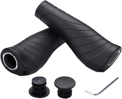 Fietsgrepen - Stuur Rubber - Comfortabel Fietsen - Ergonomisch Ontwerp - 13 cm Lengte - Zwart