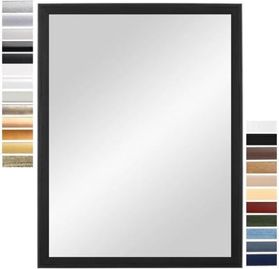 Vierkante Wandspiegel met Houten Frame inverschillende Kleuren en Maten