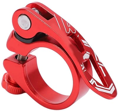 Zadelpenklem Snelspanner - Fietsaccessoire - Fietsafstelling - Lichtgewicht Aluminium - 31.8mm - Rood