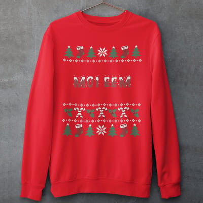 Groningen Kersttrui Rood Moi Eem Candy Cane - Maat XS - Uniseks Fit - Kerstkleding Voor Dames & Heren