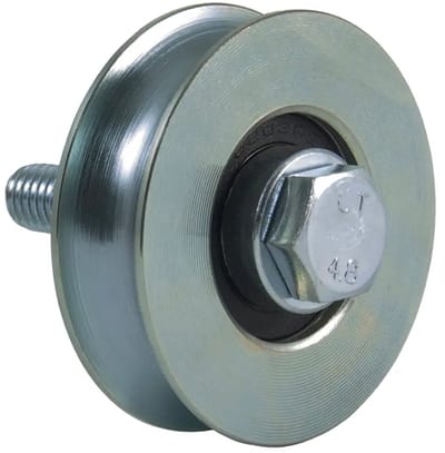 Rond groefwiel van 60 mm met 1 kogellager