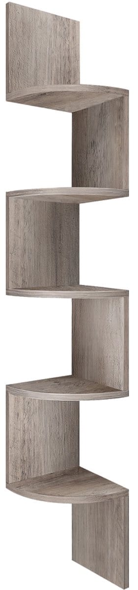 VASAGLE - Wandplank - Hoekplank - Met 5 Niveaus - Zwevend Wandrek - Voor Boeken en Planten