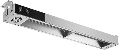 Frietverwarmer, 850 W commerciële elektrische voedselverwarmingslamp, warmtelichtstation van roestvrij staal, overhead frietverwarmer voor buffet, keuken, restaurant, zilver