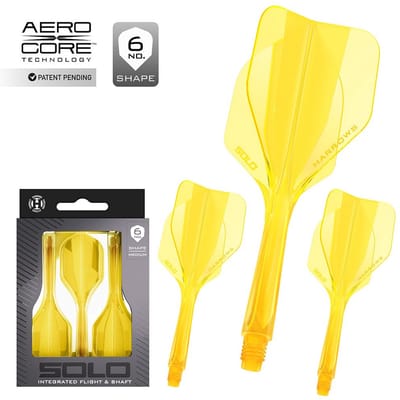 Harrows Solo Yellow NO6 - Dart Flights