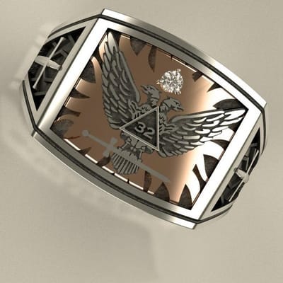Europese en Amerikaanse Mode Dubbelkoppige Adelaar Ring Persoonlijkheid Trendy Heren Nieuwe Accessoires No. 8 gray
