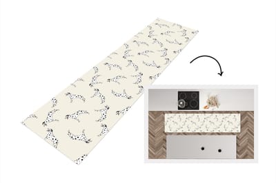 Keukenloper - Loper keuken - Hond - Dalmatiër - Pastel - Jongen - Design - 200x50 cm - Keukenloper vinyl