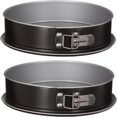 5five Taarten bakvormen/springvormen - metaal - zwart - 26/28 cm