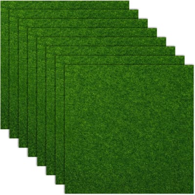 8 Stks Nep Gras 15,5 X 15,5 cm Kunstgras Turf Miniatuur Kunstgras - Gras Mat Fairy Tuin Accessoires - Outdoor DIY Gras