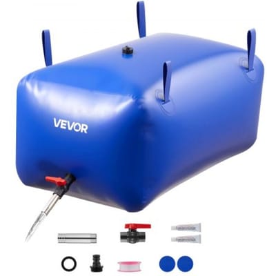 VEVOR Wateropslagzak, 240 L PVC zachtwaterzak, wateropslagcontainer, lekvrije en slijtvaste camperwatertank voor buitenirrigatie, kamperen