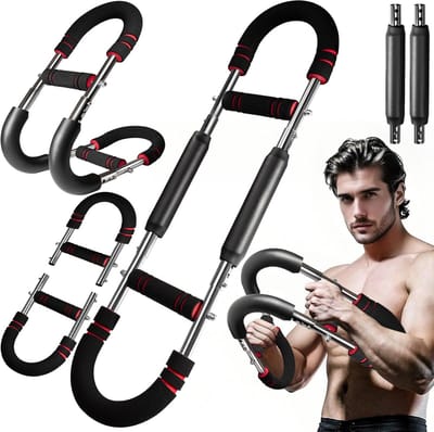 SnelShoppen - Twister Arm Trainer - 3 Levels Verstelbaar Borst Trainingsapparaat (30-50 kg) - Draagbare Power Twister met Verwijderbaar Ontwerp - Bors