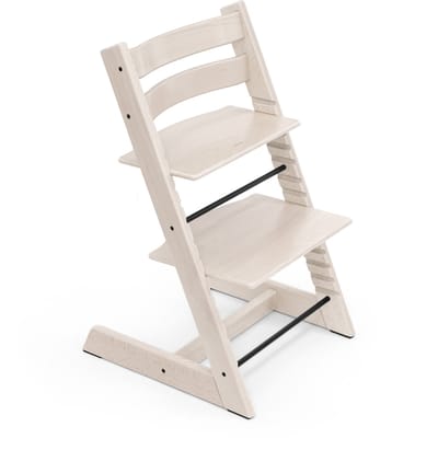Stokke Tripp Trapp bundel White Wash | Babyset Vanilla White | Newborn Vanilla White/ Beige | Tray Vanilla White | Kussenset Beige