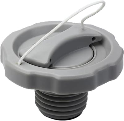 Ventieldop - Luchtplug - Hot tub onderhoud - Anti-verlies touw - 5.59 x 3.20 cm - Zwart