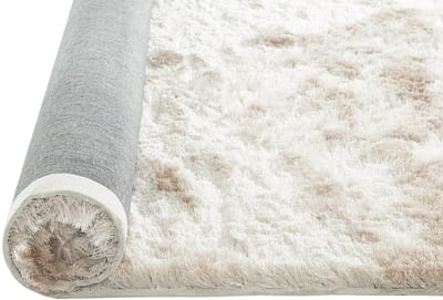 Vente-unique Ultrazacht hoogpolig shaggy vloerkleed - 160 x 230 cm - Beige - DOLCE