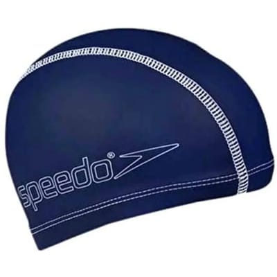 Speedo badmuts junior Pace Cap navy - waterafstotend en comfortabel.