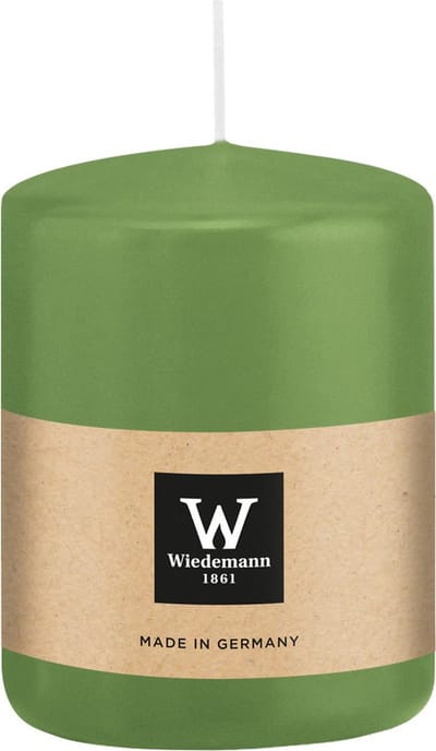 Wiedemann Cilinderkaars/stompkaars - lichtgroen - 6 x 8 cm - 29 branduren - zuilkaarsen