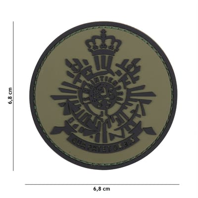 101 Inc Embleem 3D Pvc Korps Marieniers Groen/Zwart  20050