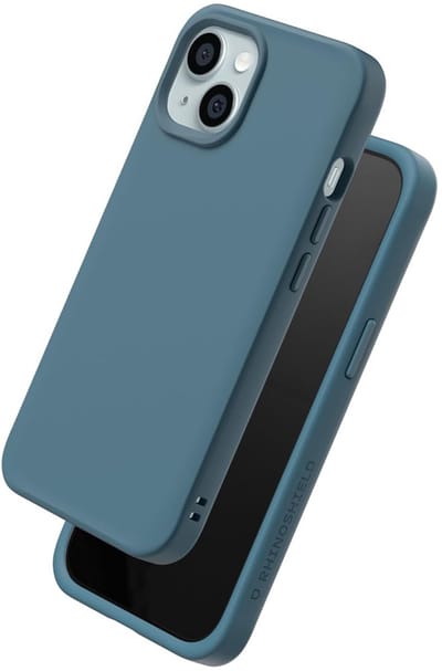 Rhinoshield, Hoesje Geschikt voor Apple iPhone 15 Plus Model SolidX Compatibel met Draadloos Opladen, Petrolblauw