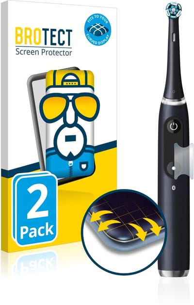 BROTECT - Screenprotector voor Oral-B iO 8 - Folie Beschermfolie transparant volledig dekking - 2 Stuks
