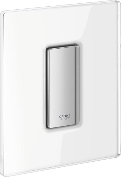 GROHE Skate cosmopolitan urinoir bedieningsplaat met glas inclusief mechanisch functiedeel wit