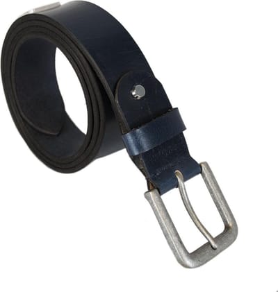 Heren Riem - Donkerblauw - Italiaans Leer - 4 cm Breed - Dames Riem - Heren Riem - Totale lengte Riem 115 cm - Taillemaat tot 100 cm