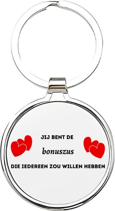 Akyol - je bent de bonuszus die iedereen wilt hebben Sleutelhanger - Bonuszus - de liefste bonuszus - bonuszus sleutelhanger - zussen sleutelhanger - sleutelhanger bonuszus - familie sleutelhanger - verjaardagscadeautje - sister - zusje - 4 x 7,5 CM
