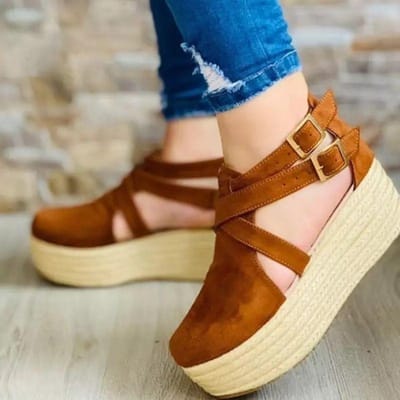 Nieuwe Aankomsten Sandalen met Twee Gespen en Plateauzool Dames Zomerschoenen Platte Casual Dames Sandalen Grote Maat 43 Dames Sandalen 37
