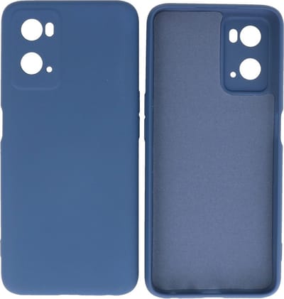 Hoesje Geschikt voor de OPPO A76 - Fashion Backcover Hoesje - Colorful Telefoonhoesje - Navy